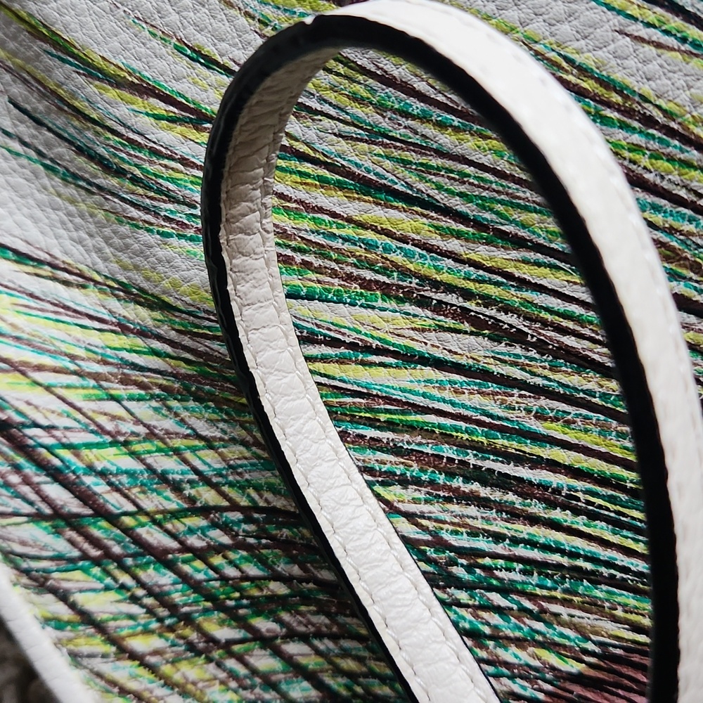 Elliott Lucca Peacock Feather Design Leather Women's Crossbody Bag - Picture 11 of 13